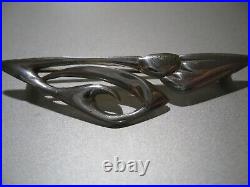 Ola Gorie Scottish Designer Silver Flower Modernist Brooch Omg Orkney