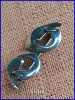 Ola Gorie Scottish Sterling Silver Swan Brooch, OMG mark