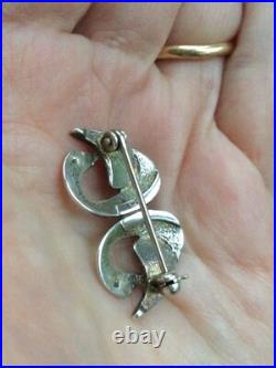 Ola Gorie Scottish Sterling Silver Swan Brooch, OMG mark