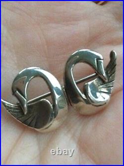 Ola Gorie Scottish Sterling Silver Swan Brooch, OMG mark