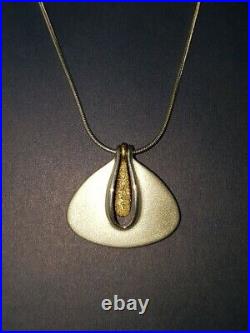 Ola Gorie Silver 9ct Drop Pendant Inspired by 1920s Bauhaus Furniture Scottish