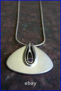 Ola Gorie Silver 9ct Drop Pendant Inspired by 1920s Bauhaus Furniture Scottish