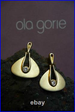 Ola Gorie Silver 9ct Drop Pendant Inspired by 1920s Bauhaus Furniture Scottish