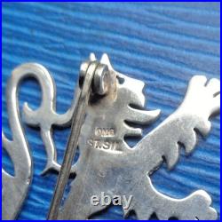 Ola Gorie Silver Brooch Scottish Rampant Lion Sterling Silver Orkney c1980s