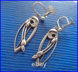 Ola Gorie Silver Earrings Mackintosh Screw Back Scottish Sterling Orkney