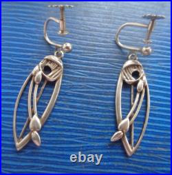 Ola Gorie Silver Earrings Mackintosh Screw Back Scottish Sterling Orkney