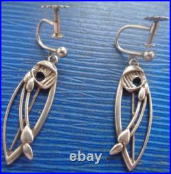 Ola Gorie Silver Earrings Mackintosh Screw Back Scottish Sterling Orkney