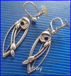 Ola Gorie Silver Earrings Mackintosh Screw Back Scottish Sterling Orkney