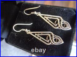 Ola Gorie Silver Earrings Scottish Sterling AILSA Celtic Drop Style Orkney