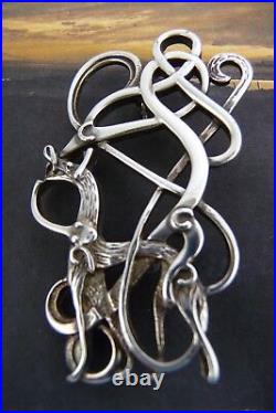 Ola Gorie Silver Gila Pendant Heavy Snake 20 Chain Box Scottish