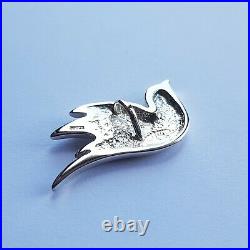 Ola Gorie Silver Lovebird Dove Pendant Chain Bird Scottish