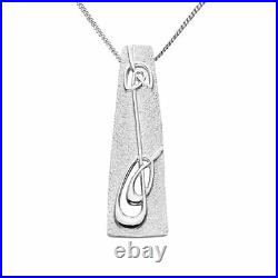 Ola Gorie Silver Pendant 20 Chain Tigers Eye 1973 Scottish