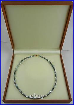 Ola Gorie Silver Plearl Necklace Single Strand Scottish Box