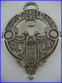 Ola Gorie Silver Rousay Brooch Pin 1970s Zoomorphic Viking Scottish