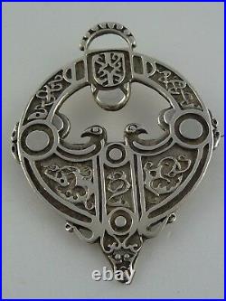 Ola Gorie Silver Rousay Brooch Pin 1970s Zoomorphic Viking Scottish