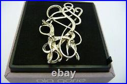 Ola Gorie Silver Urnes Brooch Pin Scottish Boxed 1988