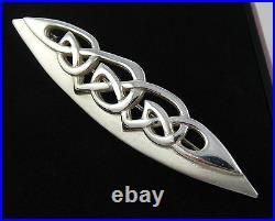 Ola Gorie Sterling Silver Celtic Ninian Christian Brooch Pin Scottish