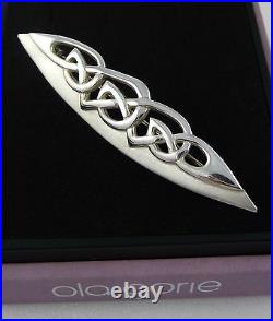 Ola Gorie Sterling Silver Celtic Ninian Christian Brooch Pin Scottish