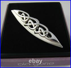 Ola Gorie Sterling Silver Celtic Ninian Christian Brooch Pin Scottish