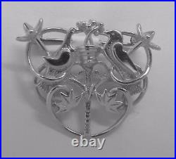 Ola Gorie Sterling Silver Celtic Ninian Christian Brooch Pin Scottish