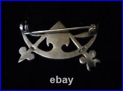 Ola Gorie Sterling Silver Pictish Brooch Pin Scottish vintage