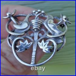 Ola Gorie Tree Of Life Brooch Sterling Silver Orkney Scottish hm 1987 Edinburgh