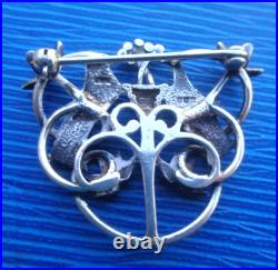 Ola Gorie Tree Of Life Brooch Sterling Silver Orkney Scottish hm 1987 Edinburgh