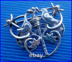 Ola Gorie Tree Of Life Brooch Sterling Silver Orkney Scottish hm 1987 Edinburgh