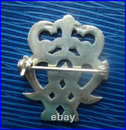 Orkney Sterling Silver Scottish Luckenbooth Brooch c. 1980s + box Ola Gorie