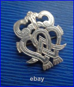 Orkney Sterling Silver Scottish Luckenbooth Pendant & Brooch c. 1980s Ola Gorie