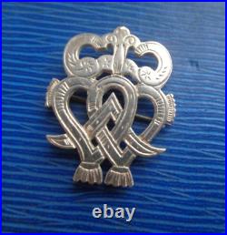 Orkney Sterling Silver Scottish Luckenbooth Pendant & Brooch c. 1980s Ola Gorie