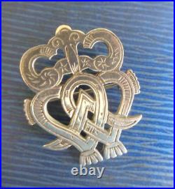Orkney Stg. Silver Scottish Luckenbooth Pendant & Brooch c. 1960/70s Ola Gorie