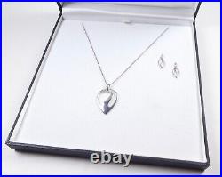 Ortak Malcolm Grey Pendant And Earrings Set Boxed Scottish 925 Sterling Silver