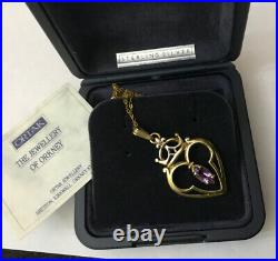 Ortak Orkney Scottish Sterling Silver Gilt Celtic Luckenbooth Amethyst Pendant