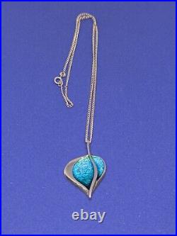 Ortak Scottish silver and enamel Leah pendant