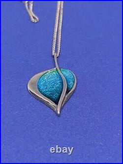 Ortak Scottish silver and enamel Leah pendant