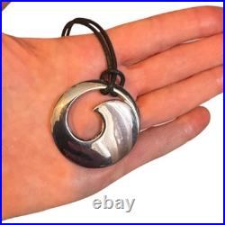 Ortak Solid Sterling 925 Modern Pendant Necklace 18.4g Signed Scotland $250