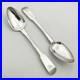 PAIR SCOTTISH PROVINCIAL TEASPOONS STERLING SILVER DAVID GRAY DUMFRIES c1825
