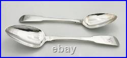 PAIR SCOTTISH PROVINCIAL TEASPOONS STERLING SILVER DAVID GRAY DUMFRIES c1825