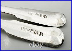 PAIR SCOTTISH PROVINCIAL TEASPOONS STERLING SILVER DAVID GRAY DUMFRIES c1825