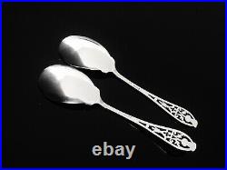 Pair Cased Sterling Silver Scottish Thistle Jam Preserve Spoons, Sheffield 1921