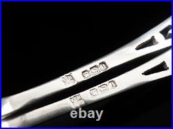 Pair Cased Sterling Silver Scottish Thistle Jam Preserve Spoons, Sheffield 1921