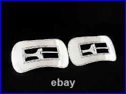 Pair Large Sterling Silver Shoe Buckles, Sutherland & Horne c. 1870, Scottish