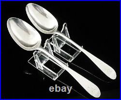 Pair Scottish Antique Sterling Silver Serving Spoons, Robert Dickson III 1789