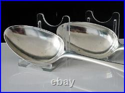 Pair Scottish Antique Sterling Silver Serving Spoons, Robert Dickson III 1789