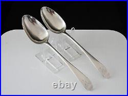 Pair Scottish Antique Sterling Silver Serving Spoons, Robert Dickson III 1789