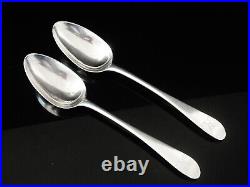 Pair Scottish Antique Sterling Silver Serving Spoons, Robert Dickson III 1789