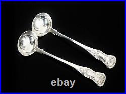 Pair Scottish Antique Sterling Silver Toddy Ladles, David Crichton Rait 1827