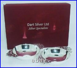 Pair Scottish Sterling Silver Quaichs, Edinburgh Hallmarked, Dart Silver Ltd