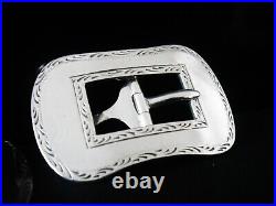 Pair Sterling Silver Shoe Buckles, Sutherland & Horne c. 1870, Antique Scottish